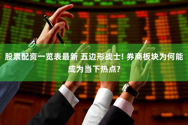 股票配资一览表最新 五边形战士! 券商板块为何能成为当下热点?