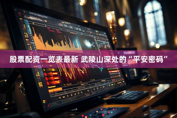 股票配资一览表最新 武陵山深处的“平安密码”
