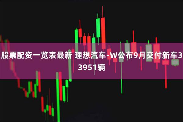 股票配资一览表最新 理想汽车-W公布9月交付新车33951辆